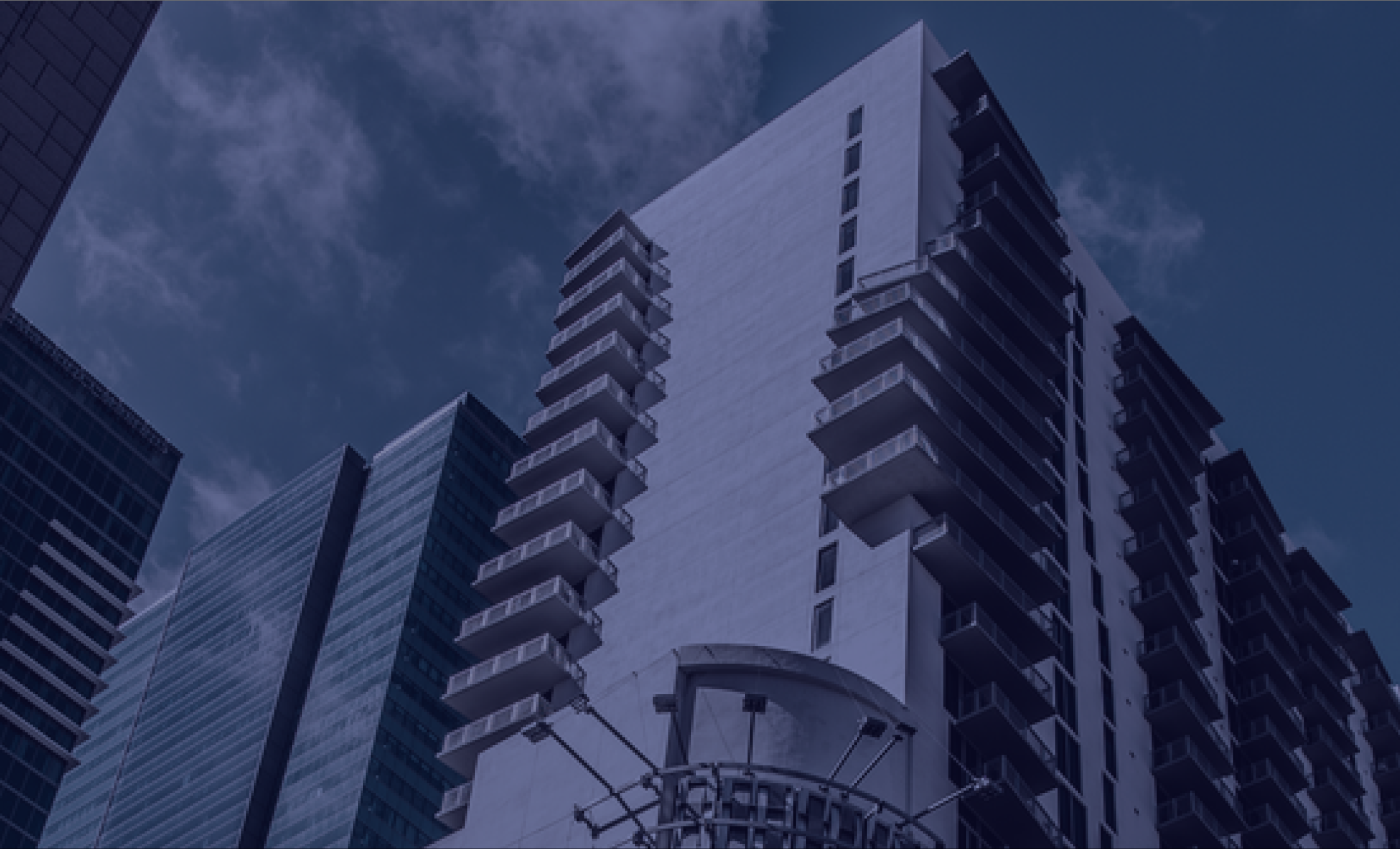 Modern condominium building